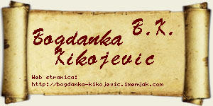 Bogdanka Kikojević vizit kartica